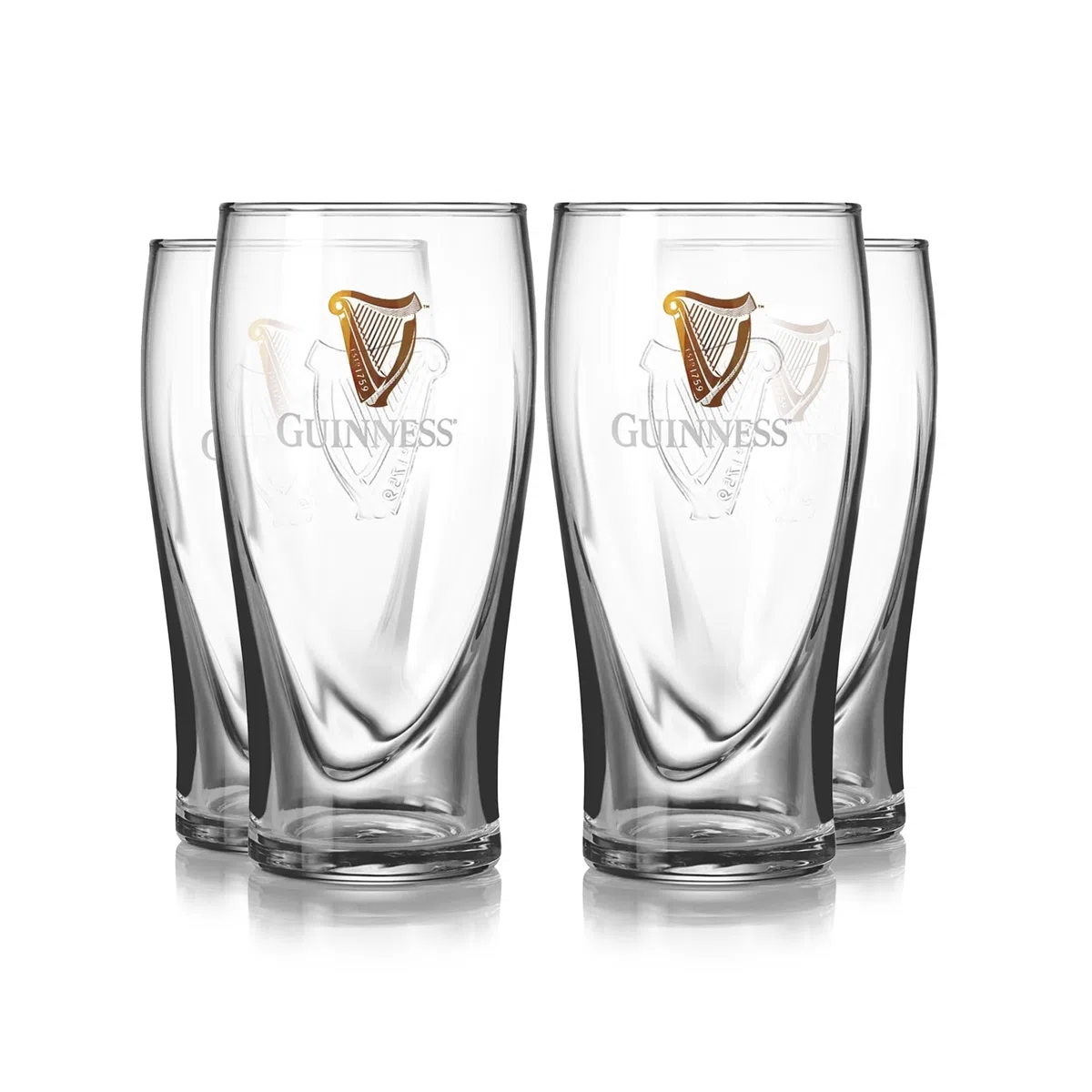 Guinness 590ml Gravity Pint Glass - 4 Pack