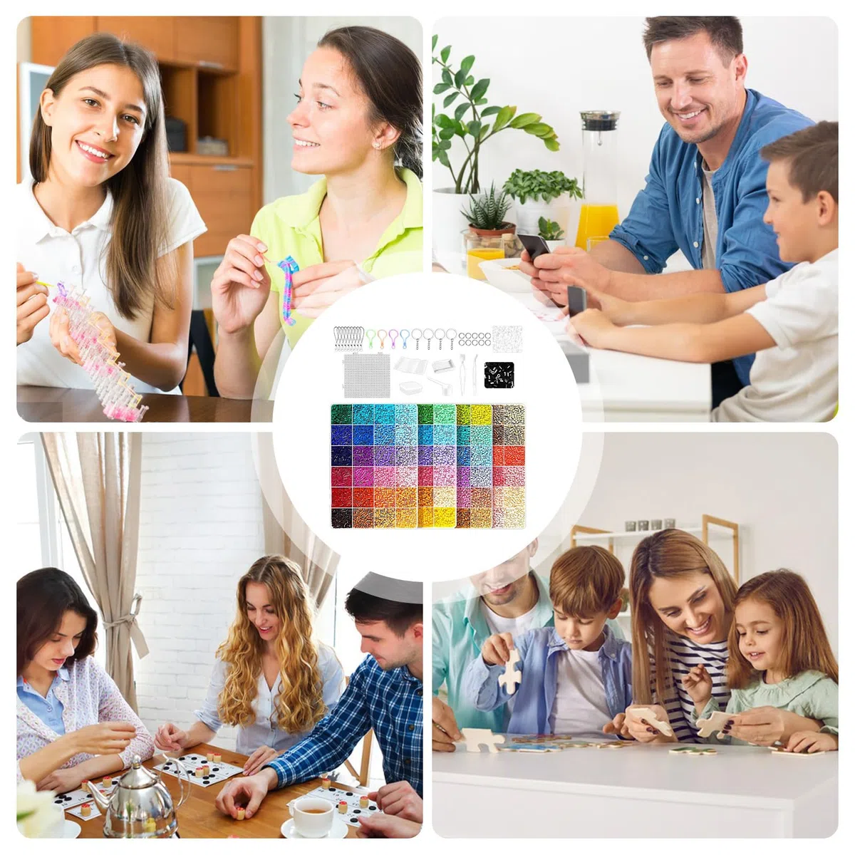 Generisch Perline da stirare per bambini, set fai da te fatto a mano, 24-96 colori, perline da stirare per feste di compleanno per bambini, progetti scolastici, attività familiari, campo estivo a casa