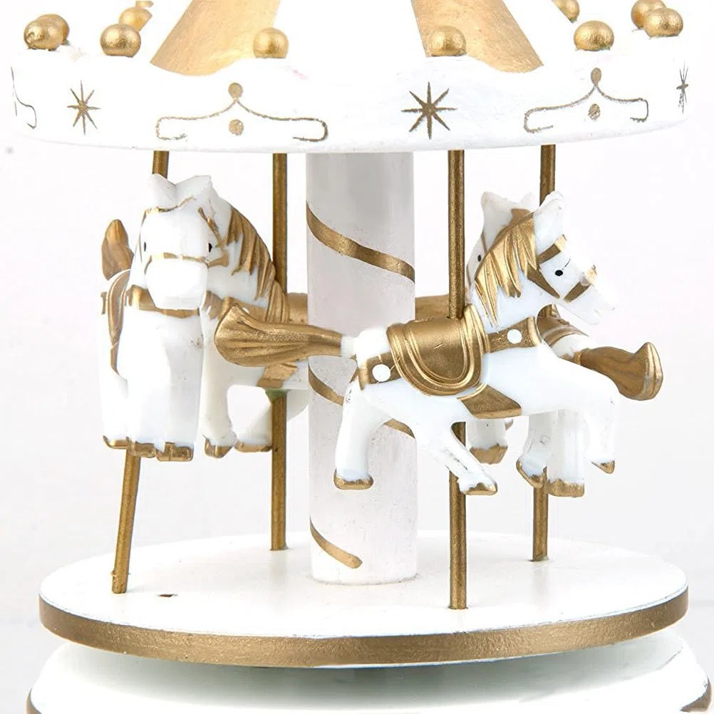 Ciieeo Carillon Giostra Natalizio in Legno Decorazione Casa 3 Pezzi Ornamenti per Bambini Atmosfera Festiva E Arredo Stanza