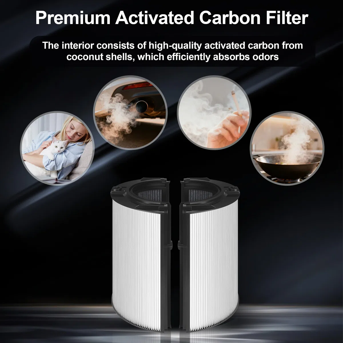 Filtro di ricambio per purificatore d'aria Dyson Pure Hot Cool,compatibile con Dyson HP04 TP04 DP04 PH04 HP09 TP09 HP07 TP07 PH03 PH01,filtro filtro a carbone attivo 2-in-1 per Dyson purificatore aria