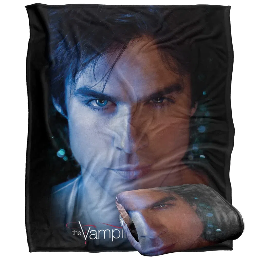 Coperta super morbida al tatto, modello VAMPIRE DIARIES DAMON (SOMERHALDER), 152 x 127 cm