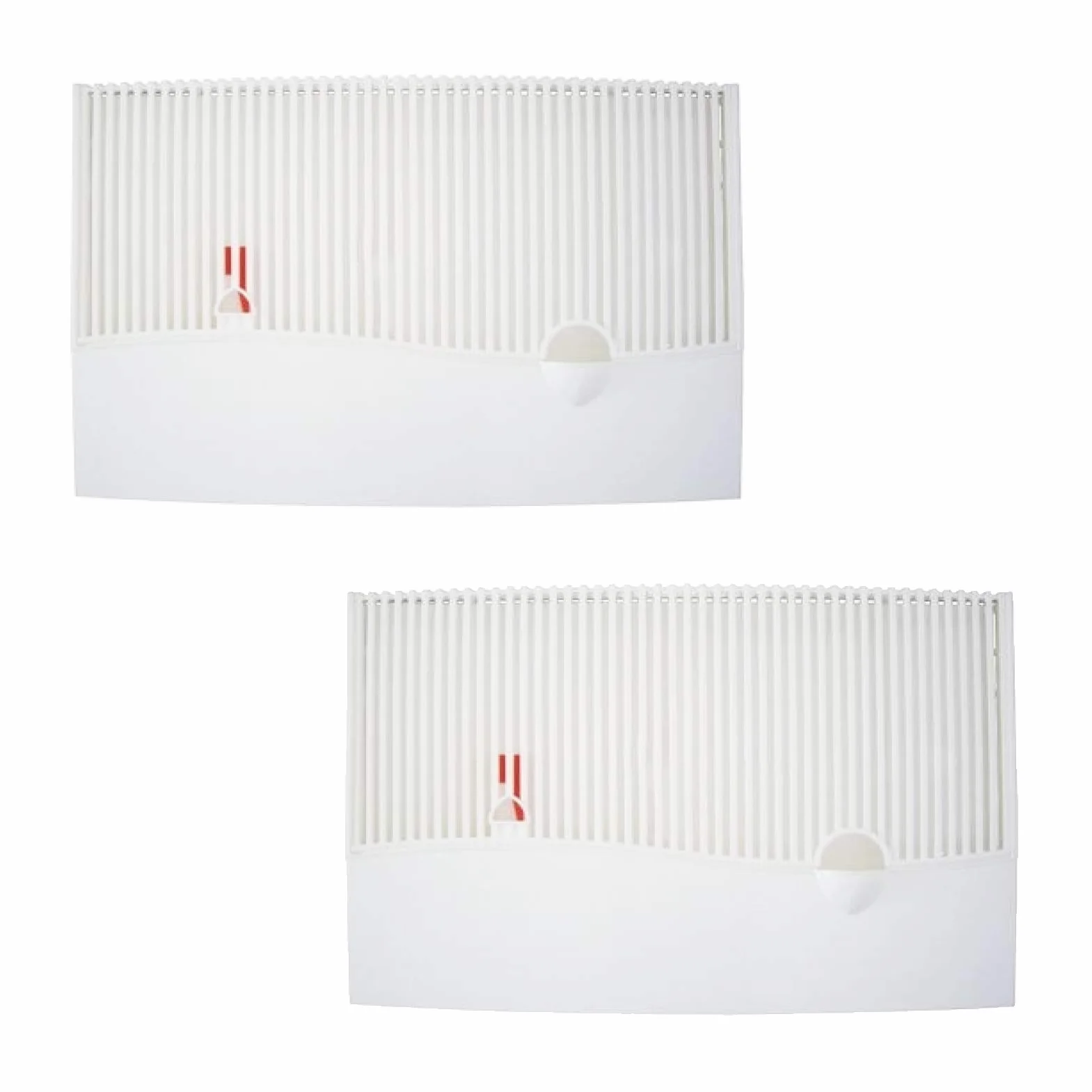 Metrox - Umidificatore con indicatore del livello dell'acqua, set da 2 per il fissaggio al radiatore + 12 inserti in tessuto non tessuto, per ambienti fino a 40 m², evaporatore, diffusore a1650