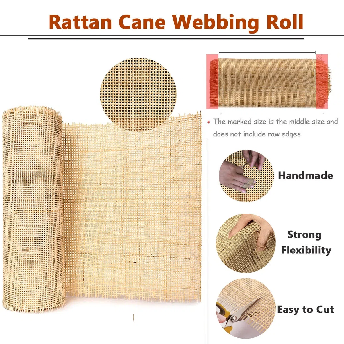 Tessuto di Rattan Naturale Paglia di Vienna per Sedie,Rotoli di Paglia di Vimini per Progetti di Riparazione di Sedie,Cannage,Schienali di Sedie Poltrone,Sostituzione per Sedia Bistrot Vienna Thonet (