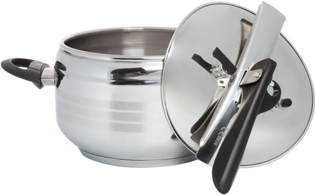 BERGNER Swiss Home Zurich - Pentola a pressione 5 litri, acciaio inossidabile