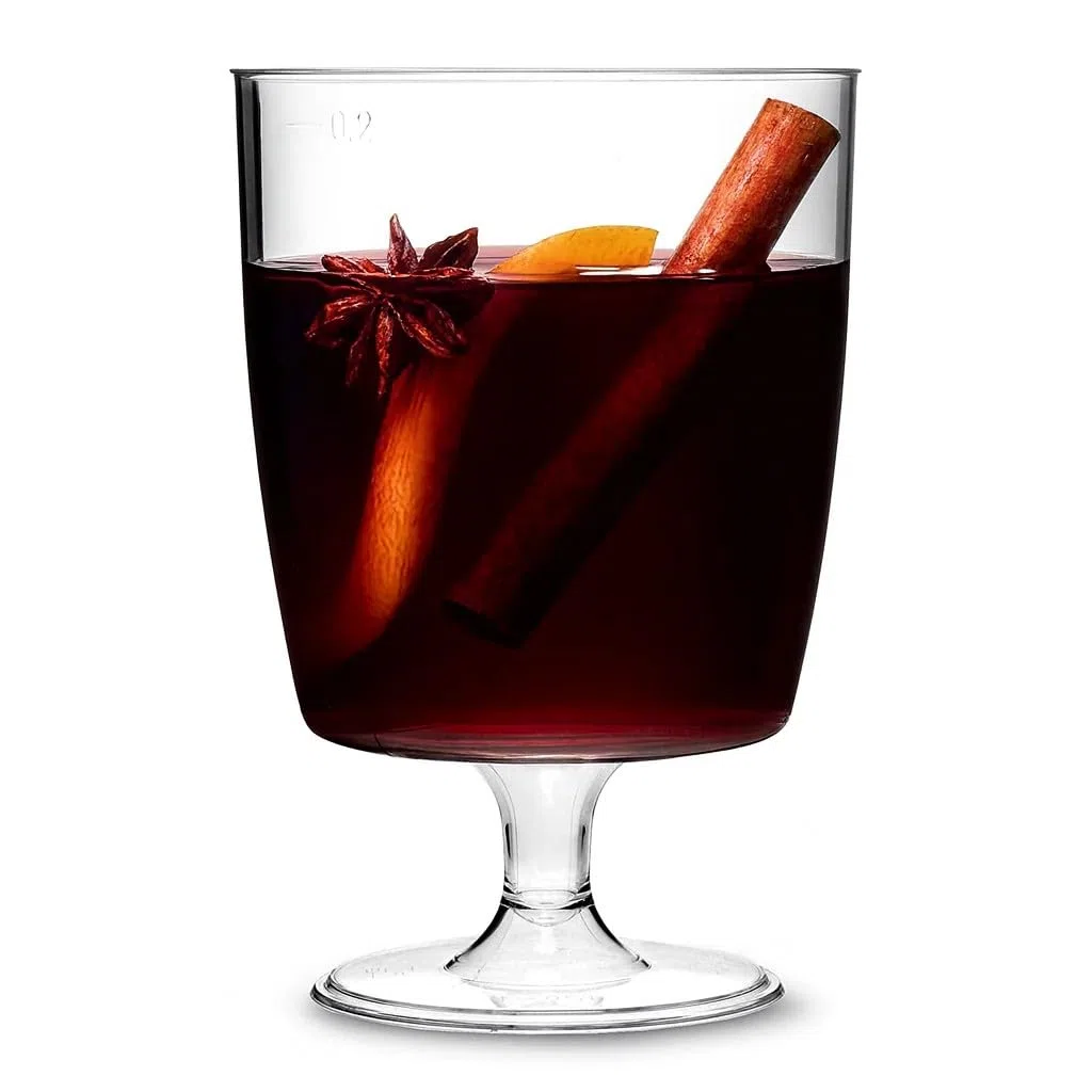 100 bicchieri da vino in plastica, 230 ml, adatti per vin brulè