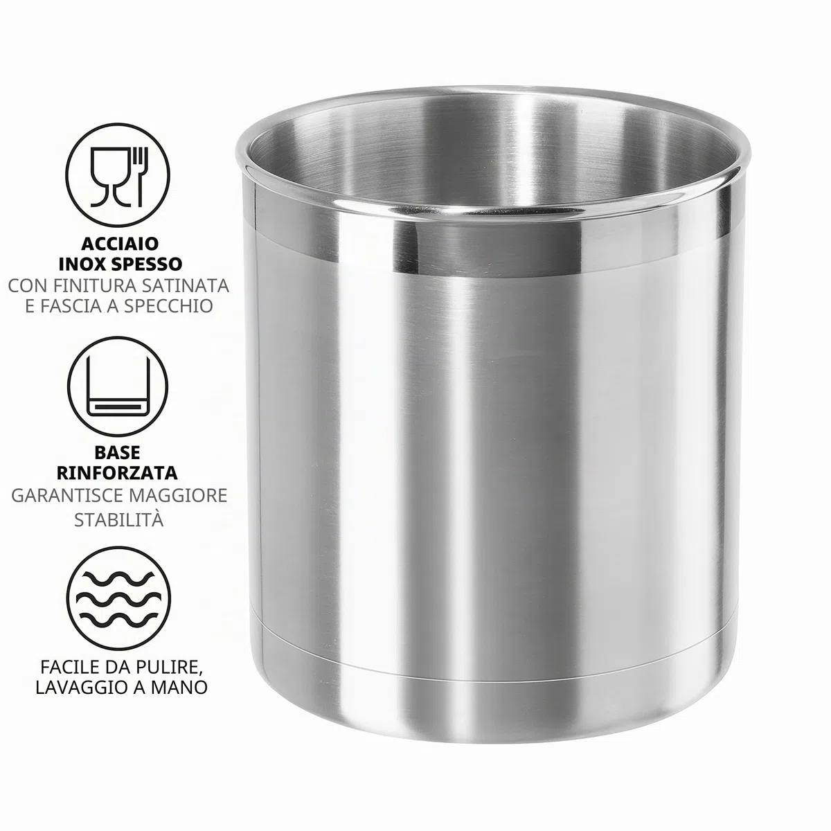 Oggi Crock, Acciaio Inox, 17,8 cm, Jumbo