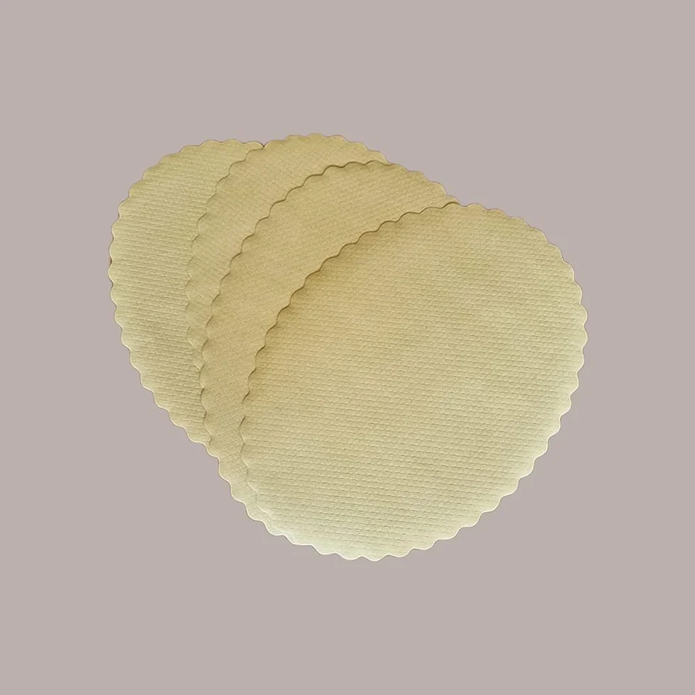 Lucgel Sottofritti Ovali in Carta Paglia Gialla Alimentare Goffrati Antigrasso 15x22 cm - 500 pezzi -