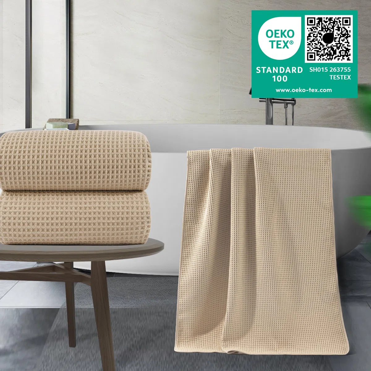 Polyte - 430 gsm telo bagno in microfibra anti-pelucchi - ad asciugatura rapida - tessuto a nido d'ape - 88,9 x 177,8 cm - set 2 pezzi