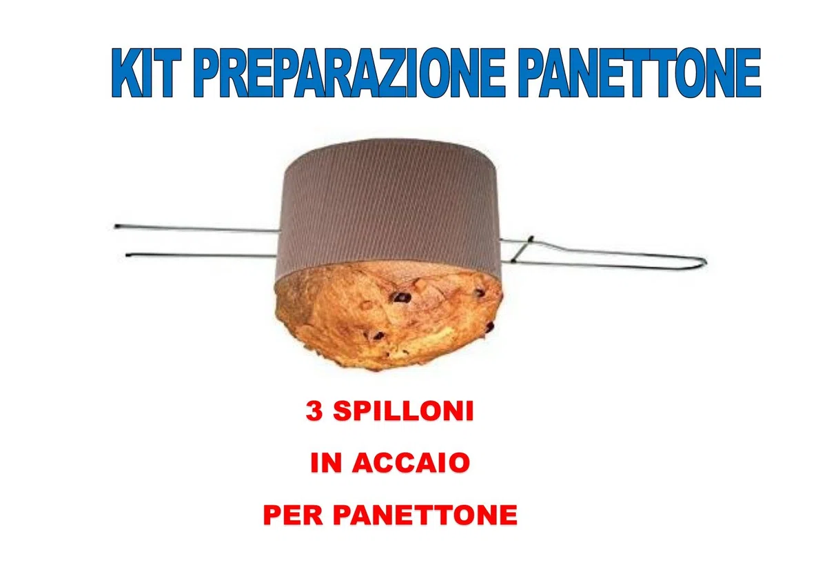 SPILLONE per PANETTONE O Colomba in Acciaio da 50 CM CDC - (3 SPILLONI)
