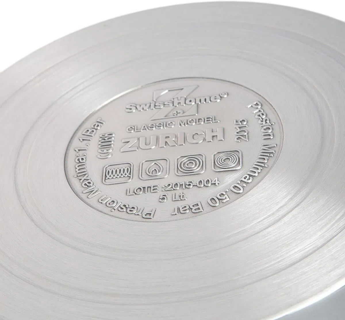 BERGNER Swiss Home Zurich - Pentola a pressione 5 litri, acciaio inossidabile