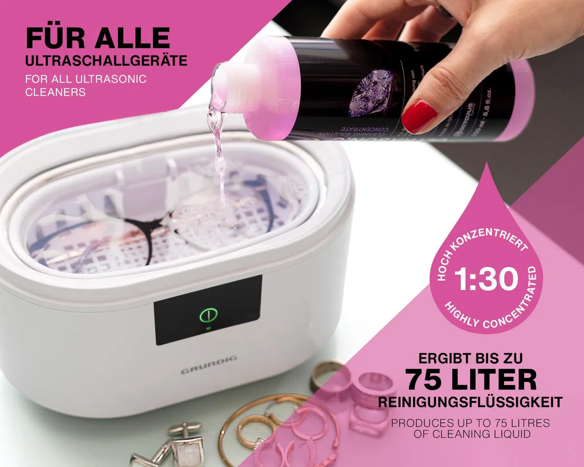 Octopus Special Ultrasonic Cleaner, concentrato per l'uso in pulitore ad ultrasuoni, pulitore per Occhiali, pulitore igienico per Gioielli 2,5L (2500ml)
