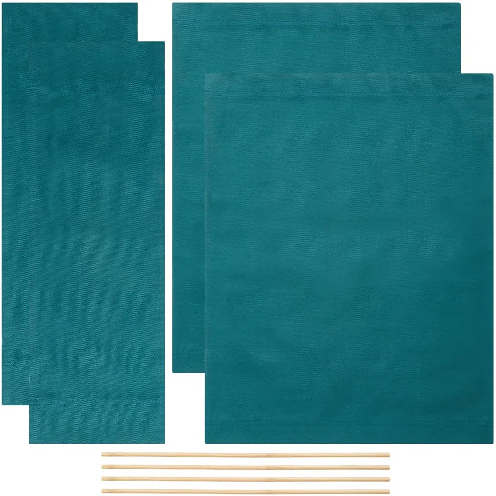 GORGECRAFT 2 Set Coprisedia per Truccatori Coprisedia per Regista Portatile in Tela Tessuto di Ricambio Verde Acqua Casual per Casa Cinema Sedie Pieghevoli in Tela per Giardino Accessori per Esterni