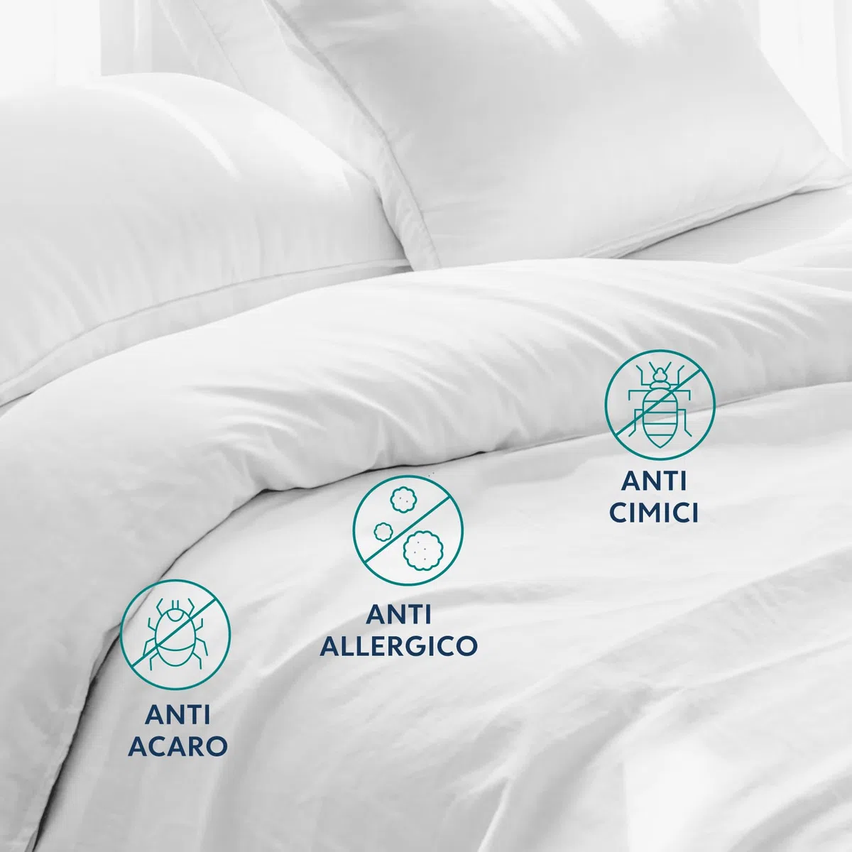 Dreamzie - Copripiumino Antiacaro 220x240 cm - Copri Piumone Protettivo con Cerniera - Barriera Contro Acari e Allergeni - Lavabile a 95°C"