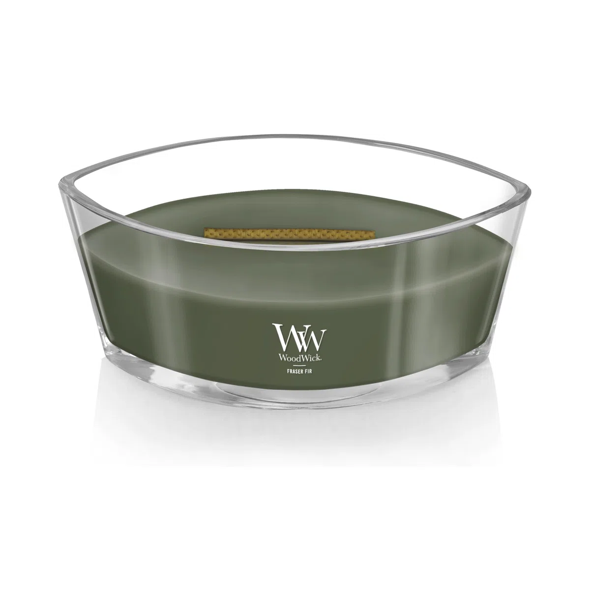 WoodWick Candela profumata Ellipse | Fraser Fir | Con Stoppino Scoppiettante | Fino a 50 ore