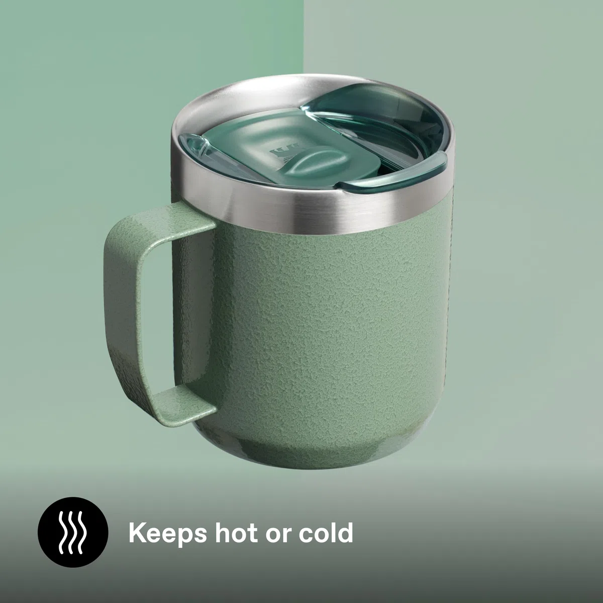 STANLEY 1913 Classic Legendary Camp Mug 0.35L - Mantiene 1.5 Ore Caldo - 3 Ore Freddo - Lavabile in Lavastoviglie - Senza BPA - Termos da Caffè - Bicchiere Termico da Campeggio - Hammertone Green