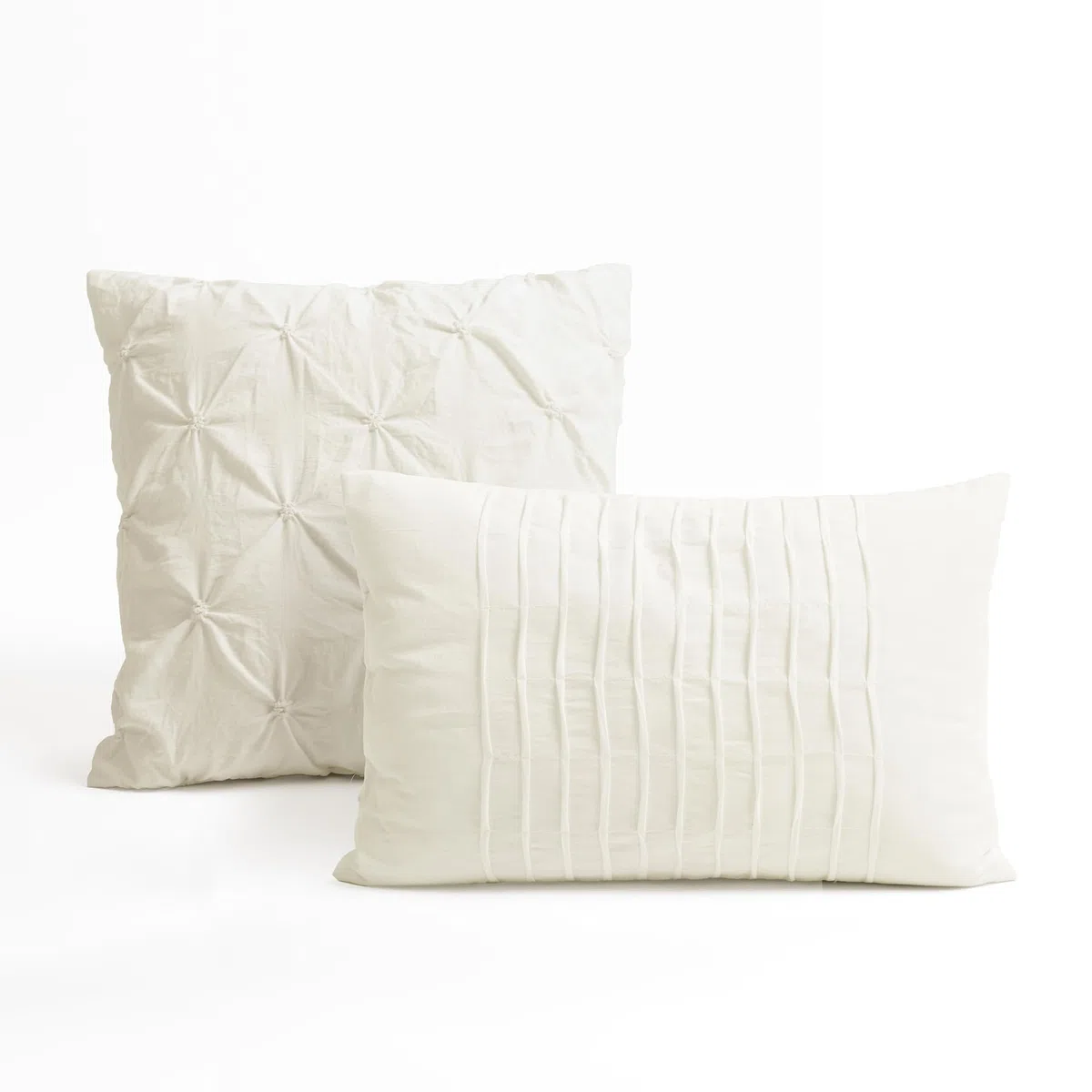 Lush Decor Lush Décor Ravello Pintuck 5 Piece Comforter Set, Full/Queen, Avorio, Ivory, King