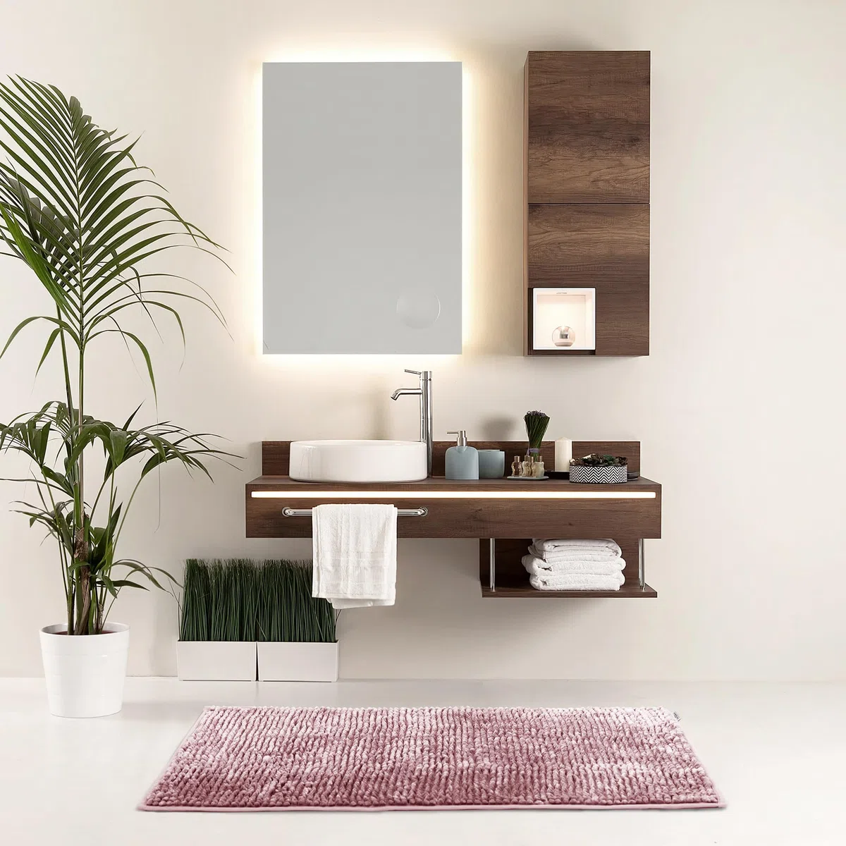 Tappeto Bagno Antiscivolo 70 x 120 cm Tappetino da bagno super assorbente Uva Bati