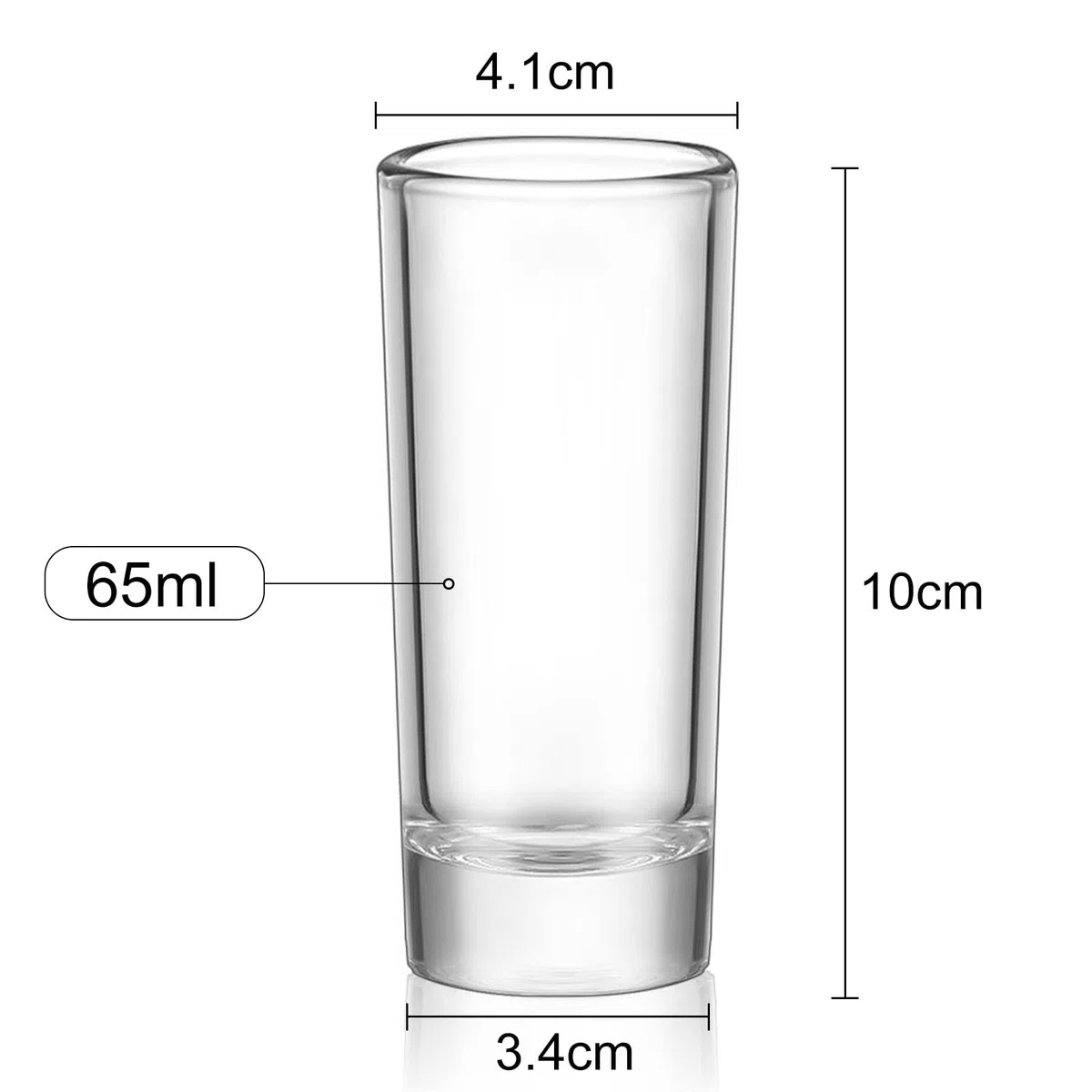 SuproBarware Set regalo: set di bicchieri da tiro, 56,7 g/60 ml, in vetro alto, set di 24 bicchieri trasparenti con base pesante, rotondi da roccia, riutilizzabili per vodka cocktail