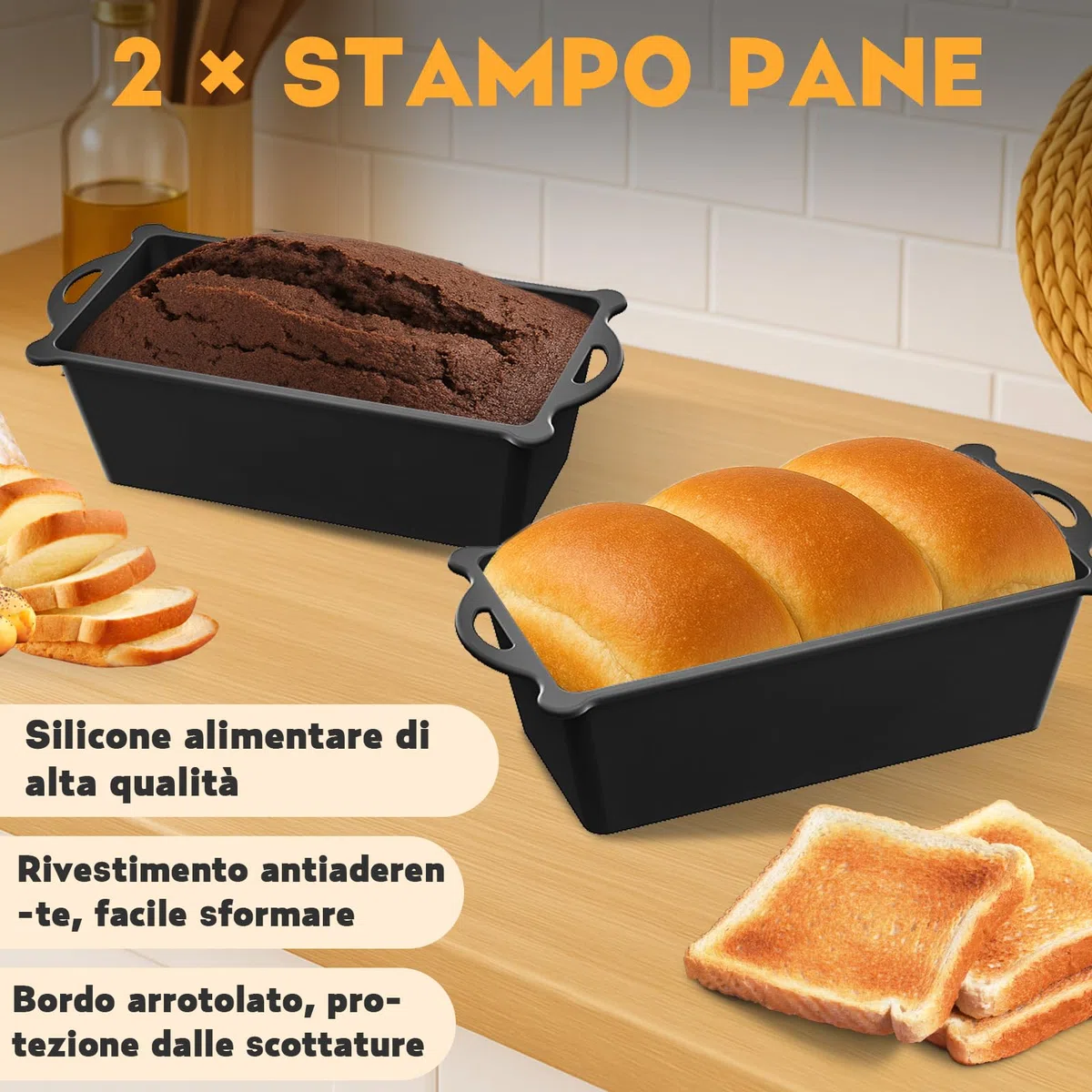 Accessori Friggitrice ad Aria per Philips Airfryer Serie 1000 7.1L, Riutilizzabile Customised Stampi Teglie & Griglia, per Philips Friggitrice ad Aria con Singolo/Doppio Cestello Flexi 7.1L(NA154/00) | 3 stampi in silicone per friggitrice ad aria, riutili
