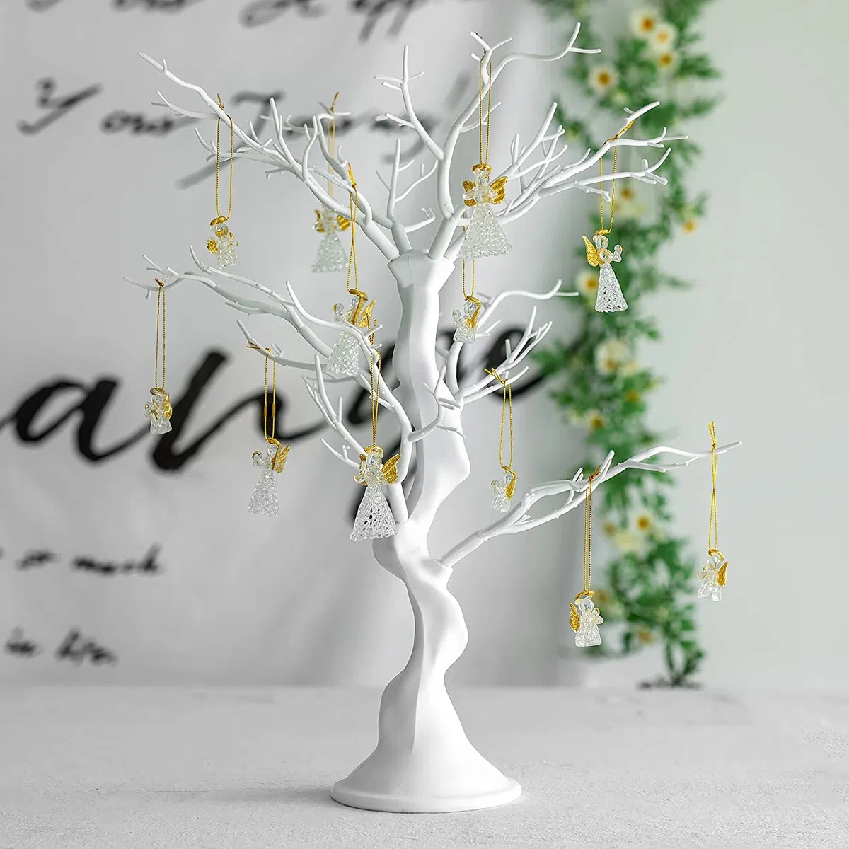 Sziqiqi Bianco Albero Di Pasqua Grande: 58cm Albero Pasquale Per Tavolo Da Ricevimento Di Nozze - Bianco Ramo Decorativo Legno Di Pasqua Per Matrimonio Nozze Natale