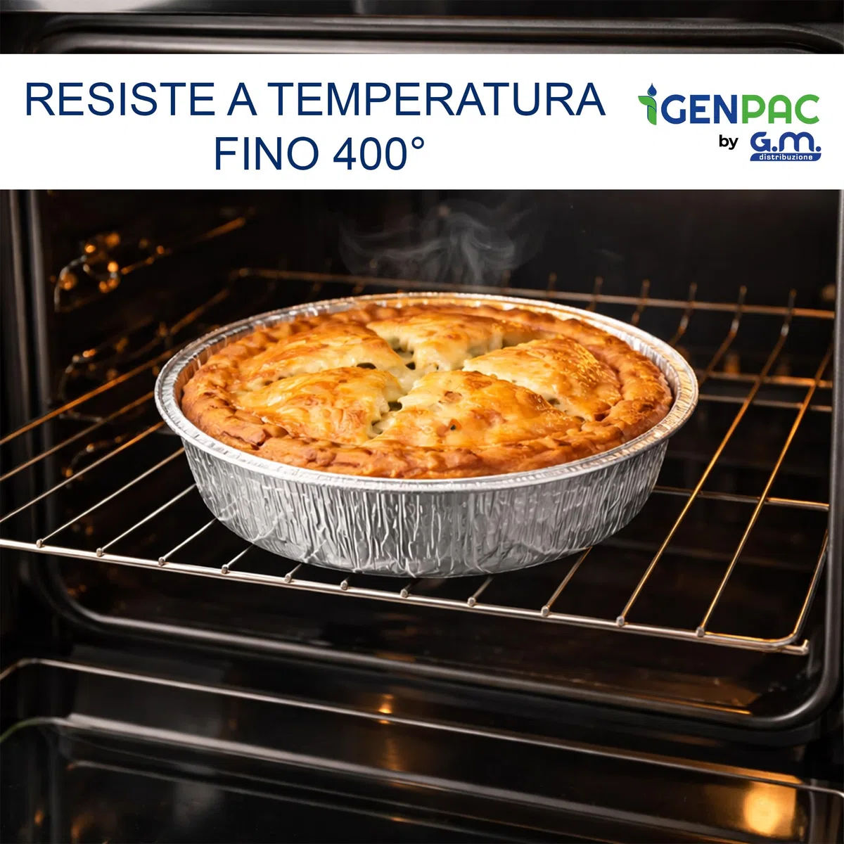 GM 100 Vaschette Alluminio Rotonde 22,5 cm da 1360 cc – Usa e Getta per Forno e Congelatore – Ideali per Torte e Gastronomia