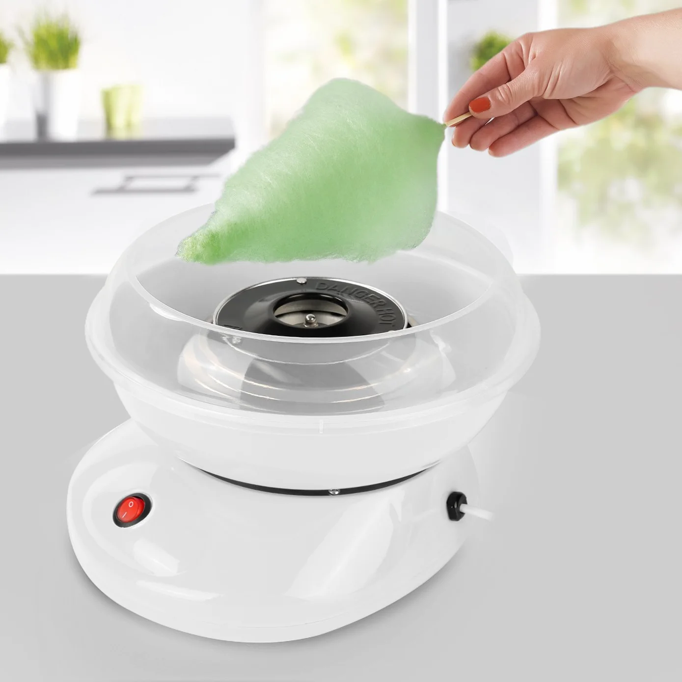 Sarah Macchine per Zucchero Filato,Zucchero Filato | Retro Cotton Candy Machine per Casa | Uttalizare Regolare Zucchero o Caramelle Senza Zuccheroper Feste e Party Bambini (Bianca)