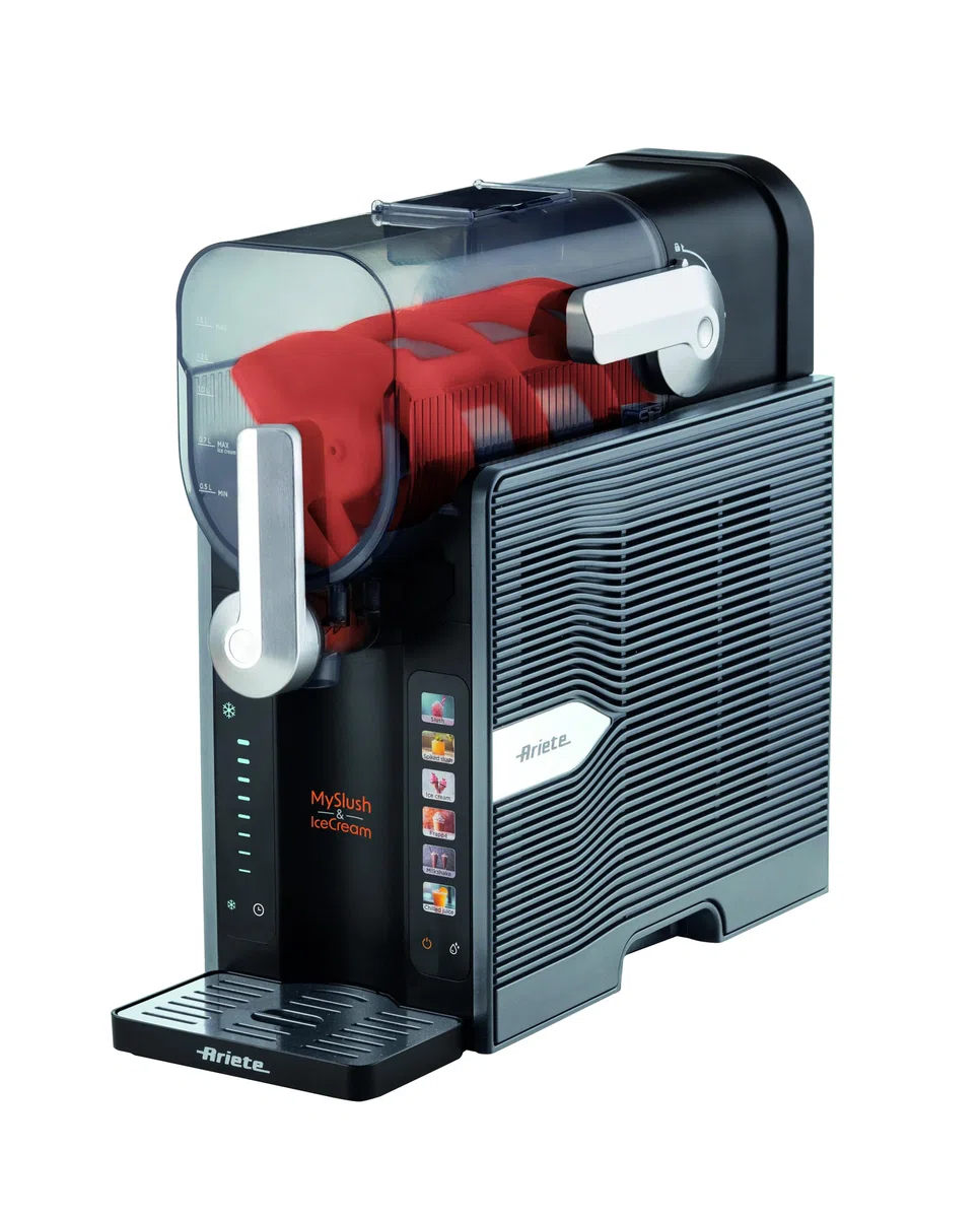 Ariete 655/00 MySlush & IceCream, Macchina per granite, gelati e frozen drink, Serbatoio 2,6L, 30-60 minuti di preparazione, 6 programmi automatici, Senza ghiaccio
