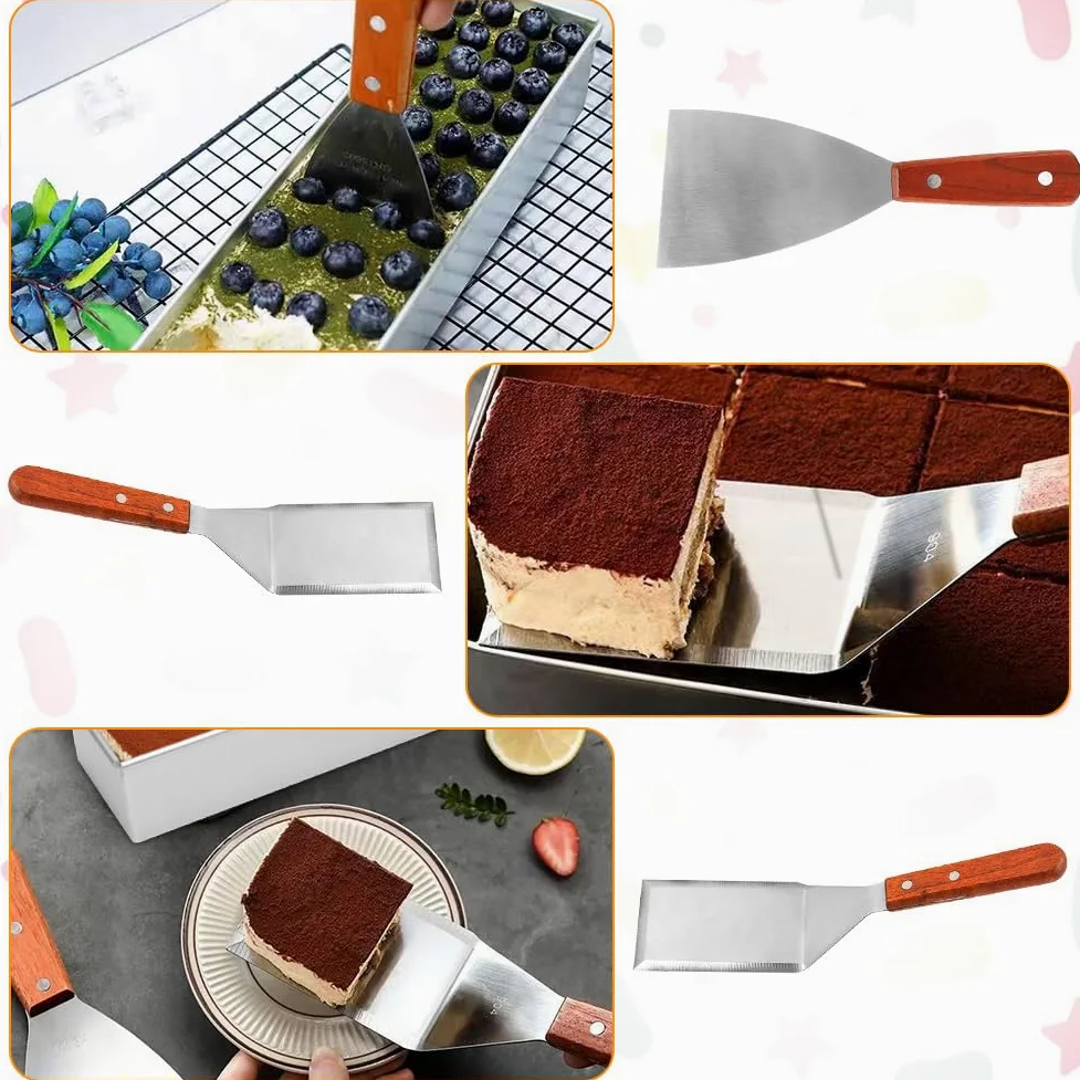 Yuragim Stampo per tiramisù con coperchio, regolabile, rettangolare, con coperchio in acciaio inox, per dolci e decorazioni natalizie, per la preparazione di torte, pane, toast tiramisù
