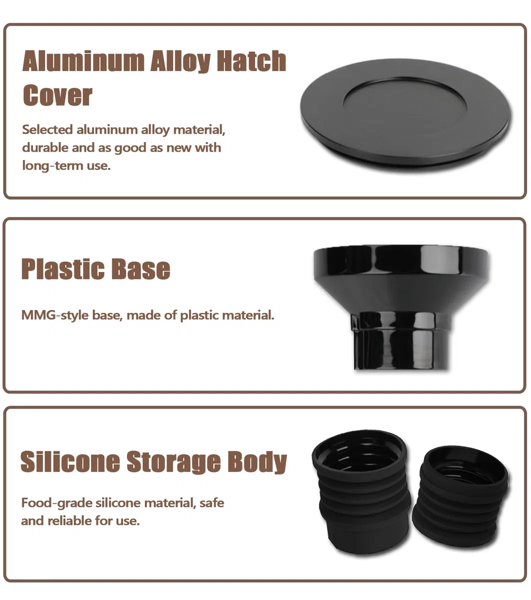 Macinacaffè a imbuto dosato per Eureka Mignon, accessorio 2 in 1 con coperchio e soffietto in silicone per la pulizia e il riempimento dei chicchi di caffè