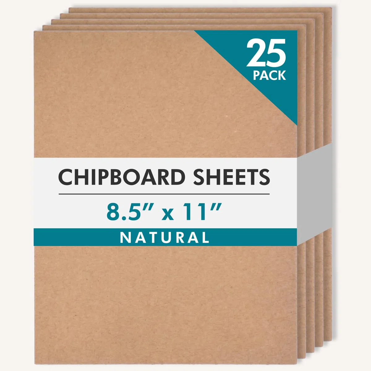 Grafix Peso Medio 12-inch-by-12-inch chipboard-Sheets, Bianco Pezzi, Natural, 8-1/2" x 11"