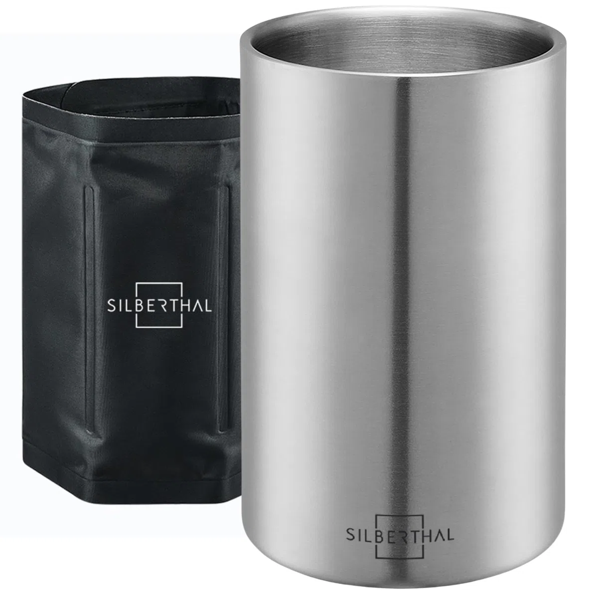SILBERTHAL Glacette Bottiglia Vino -2 Busta incluse - Secchiello vino refrigerante - Wine Cooler