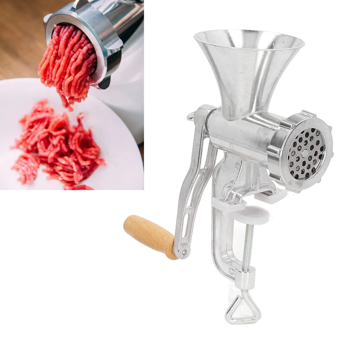 Tritacarne Manuale, Tritacarne A Manovella In Acciaio Inossidabile Tritacarne Per Uso Domestico Per Il Ripieno Di Salsicce