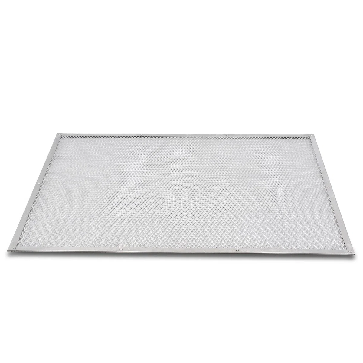 Retina in alluminio rettangolare per pizza a maglia stretta 60x40 cm