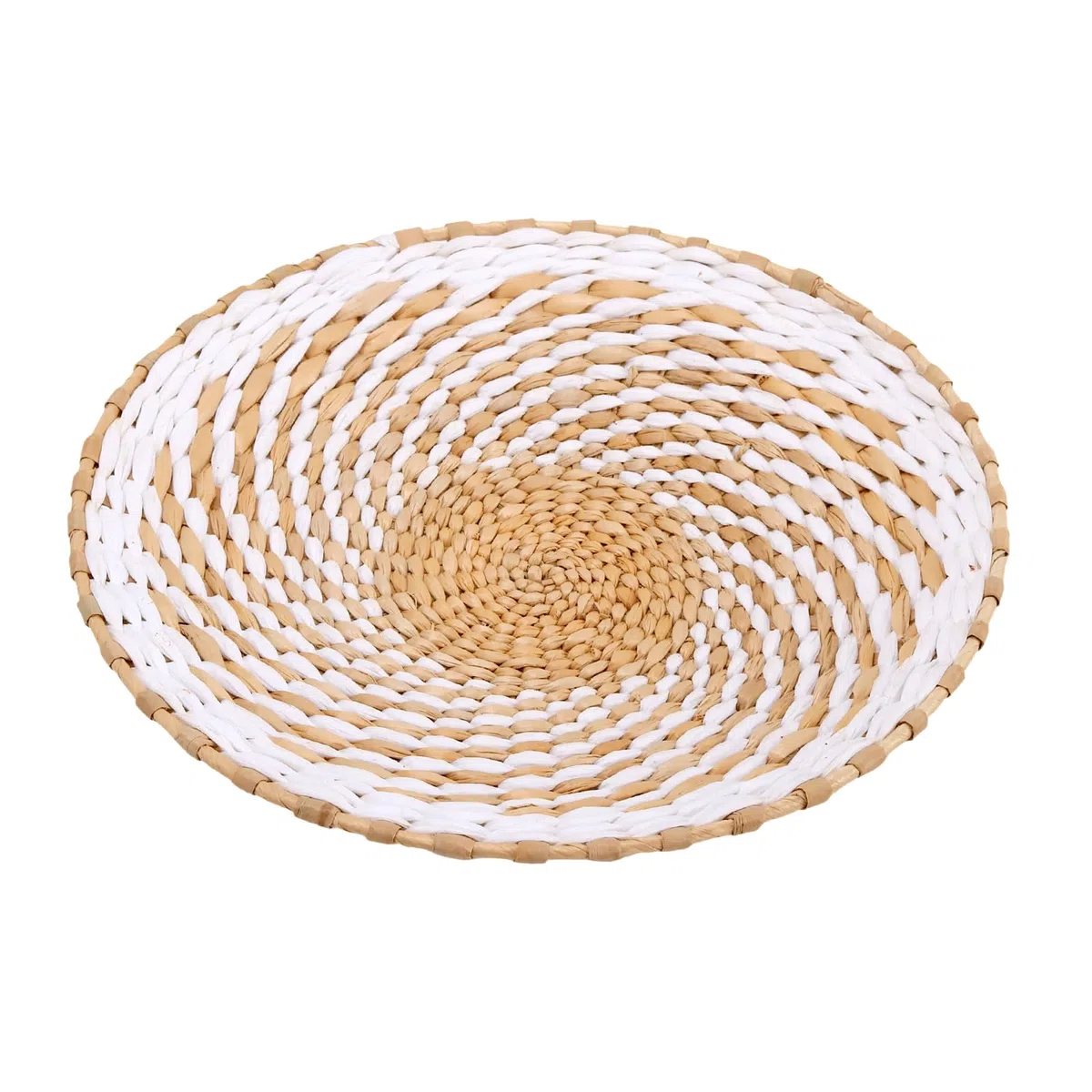 Set di 7 cesti da parete rotondi in paglia naturale, decorazione da parete per soggiorno, camera da letto