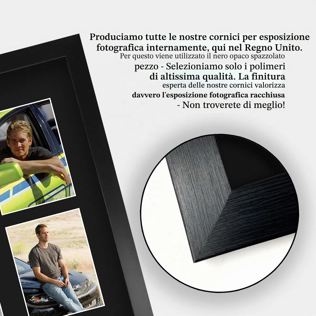 HWC Trading FR A3 Paul Walker Fast and Furious I Regali Hanno Stampato L'Esposizione Firmata Dell'Immagine Dell'Autografo Per I Fan Di Memorabilia Di Film - A3 Incorniciato