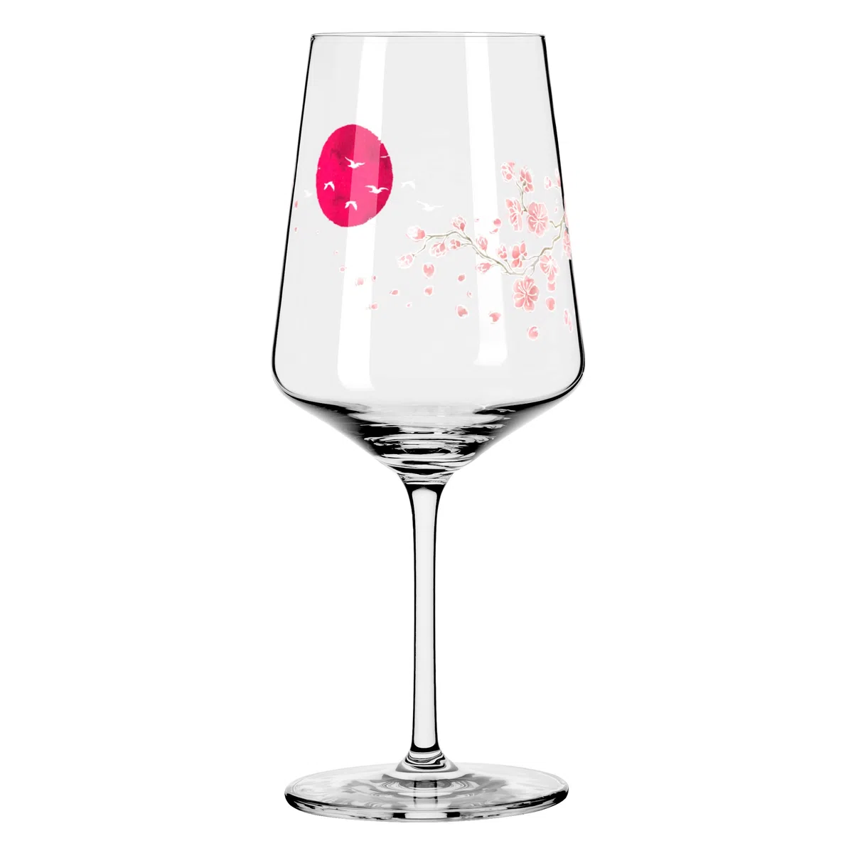 RITZENHOFF 3461007 Set di 2 bicchieri da aperitivo Sprizz da 500 ml - Serie Sommersonett No. 7 con motivo asiatico rosa - Made in Germany