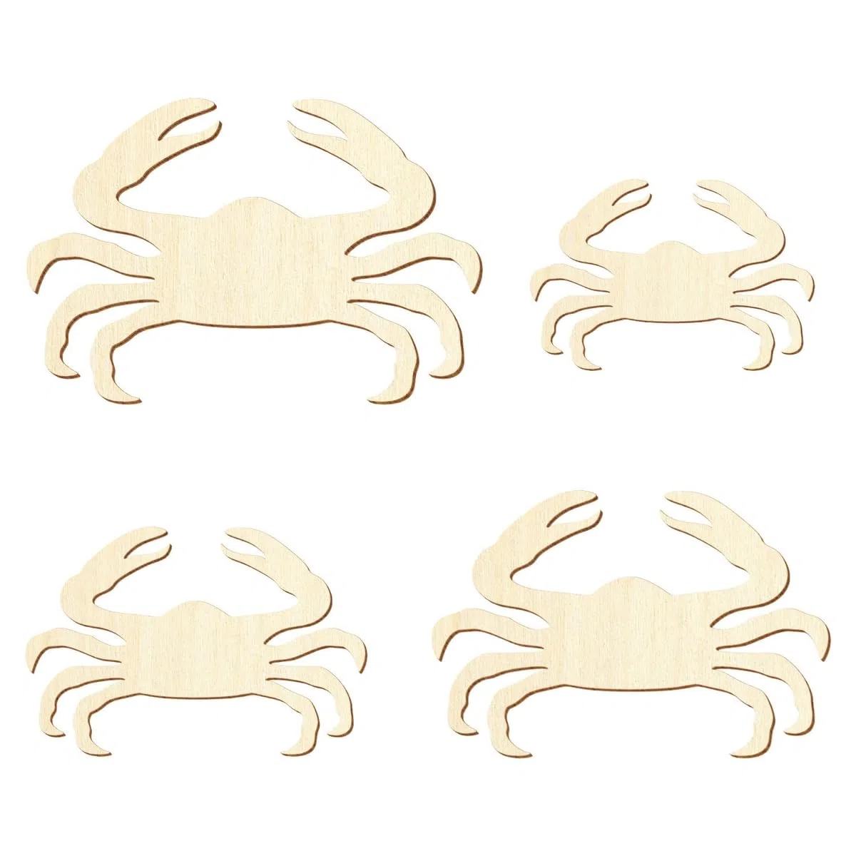 Granchio in legno, 5-50 cm, dimensioni: 10 cm, confezione da 25 pezzi
