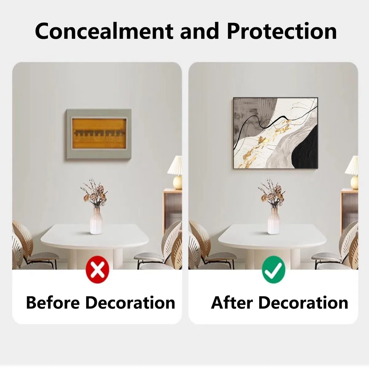 Copertura Decorativa Scatola Contatore Elettrico Creativo la Casa Scatola for Contatori Quadro Decorativo Contatore Elettrico(C,40x30cm)
