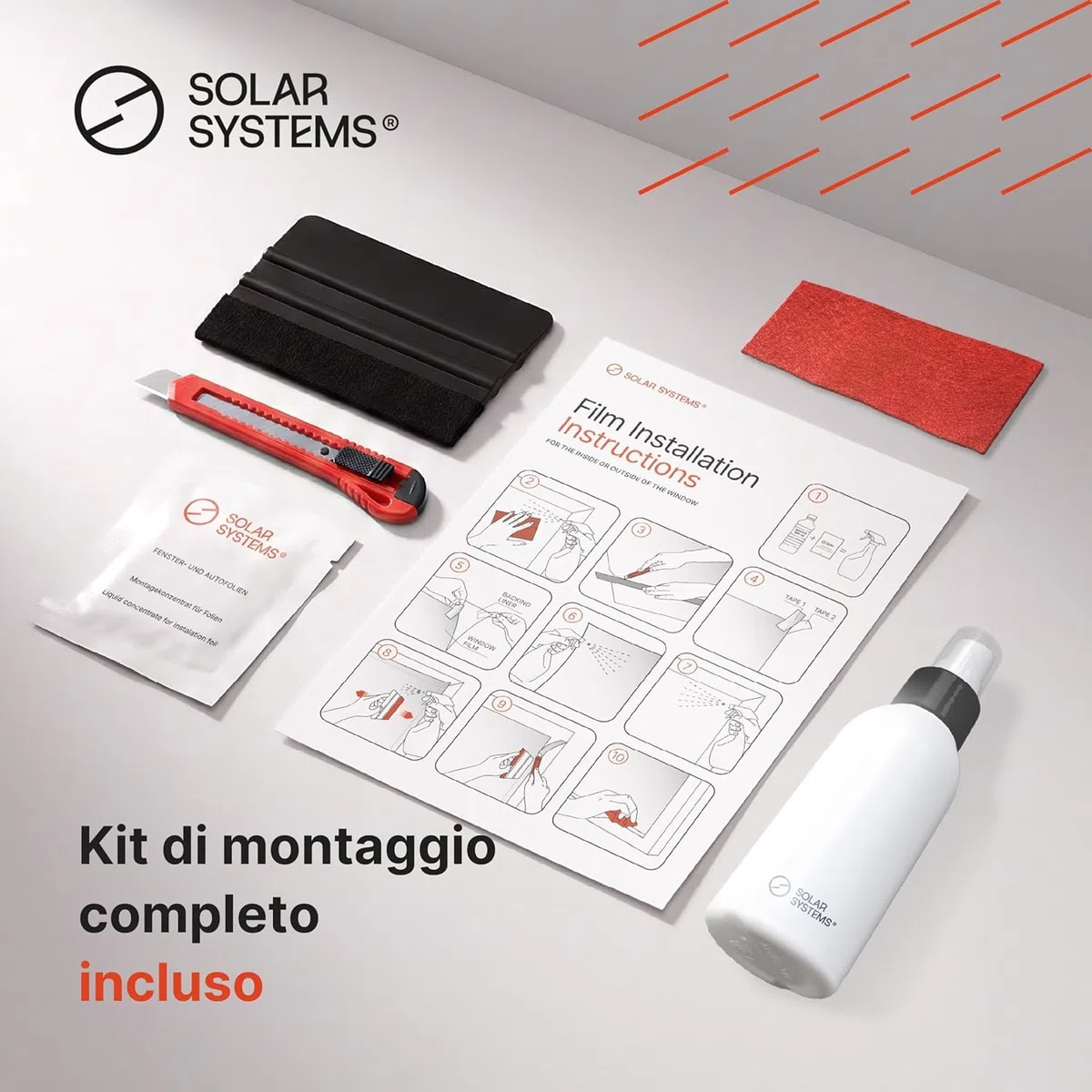 SOLAR SYSTEMS - Pellicola termica per finestre con rivestimento in nano-ceramica - pellicola isolante per finestre termo trasparente - pellicola di protezione solare, dal freddo Spectra 75x50cm