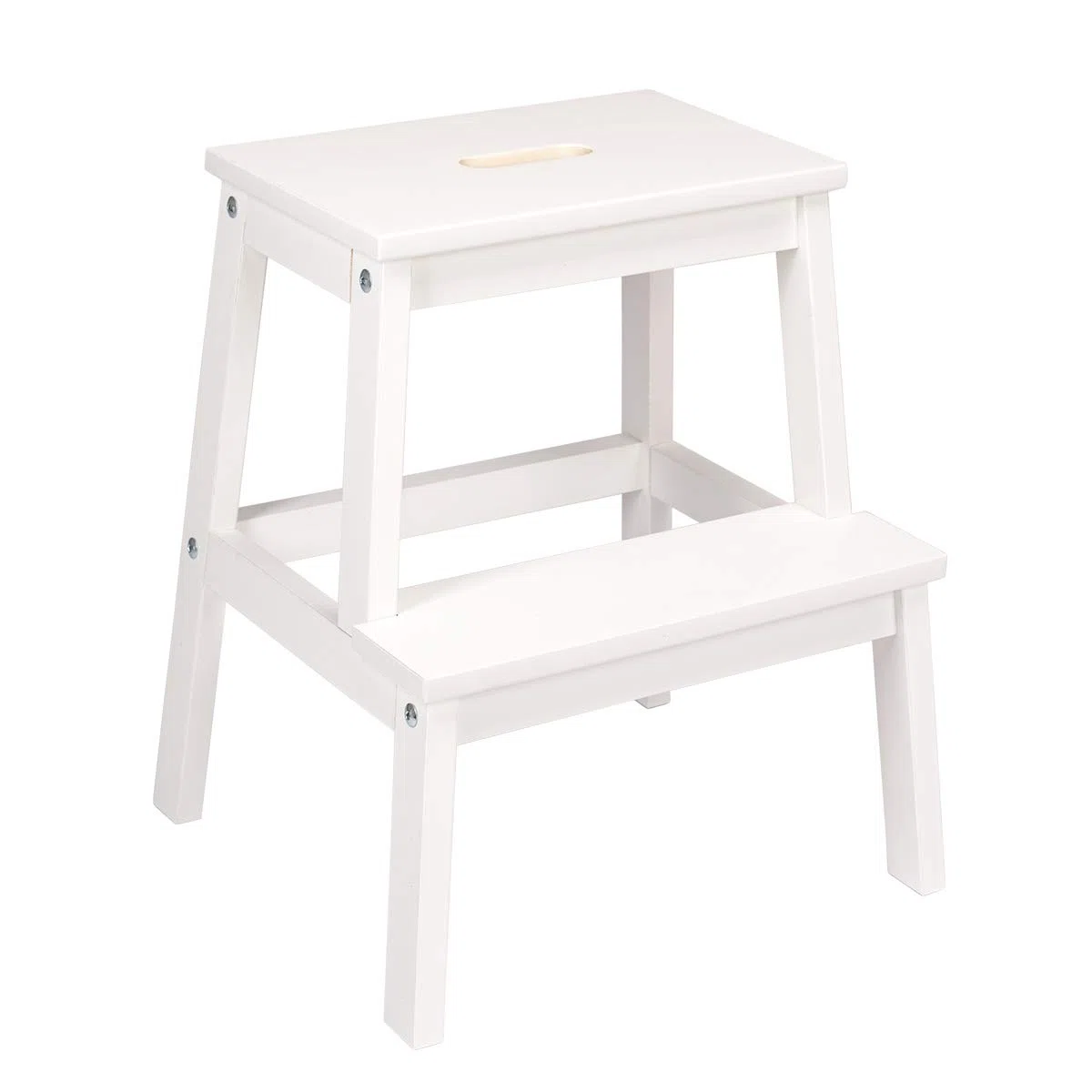 Ikea Bekväm - Sgabello in Legno massello, Colore: Bianco