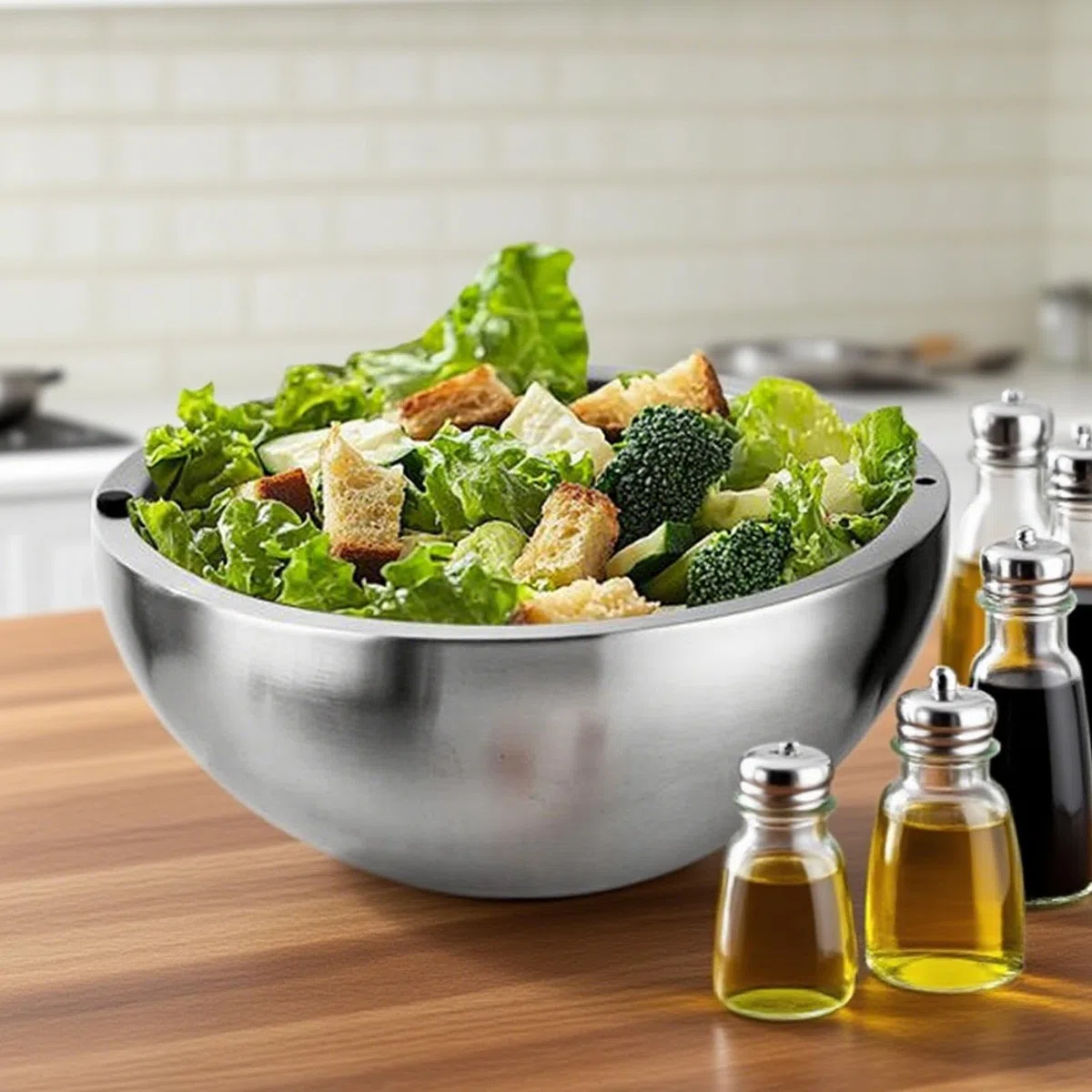 Chiller Bowl,Utensili isolanti in acciaio inox | Ciotola isolata per salse Guacamole Insalata Pesce Buffet Celebrazione Eventi