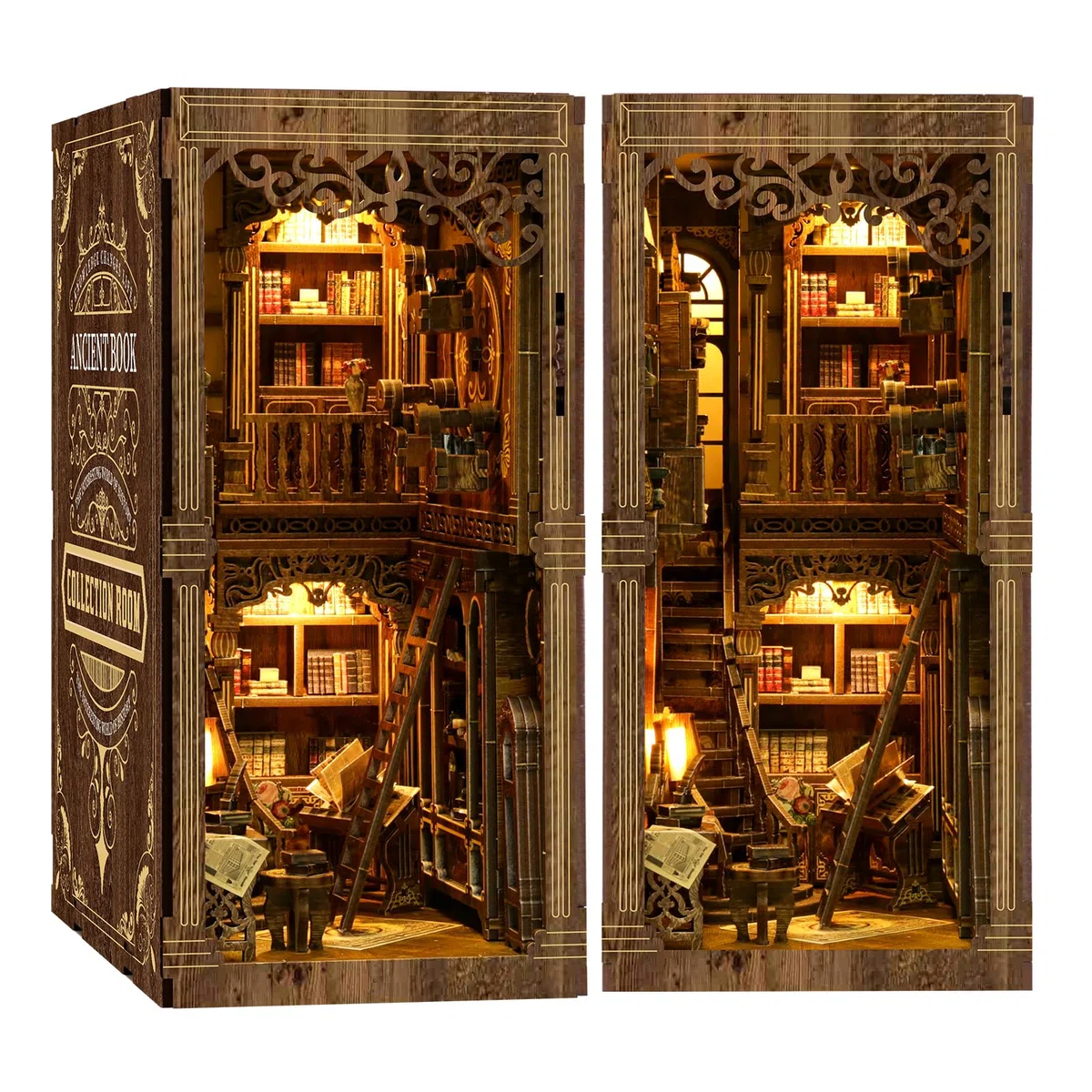Kit Book Nook DIY per Adulti, Modellismo 3D Creativo per Decorare Librerie, Kit Casa Miniatura con Luce LED, Idea Regalo Creativa per Adulti e Adolescenti a Partire dai 14 Anni