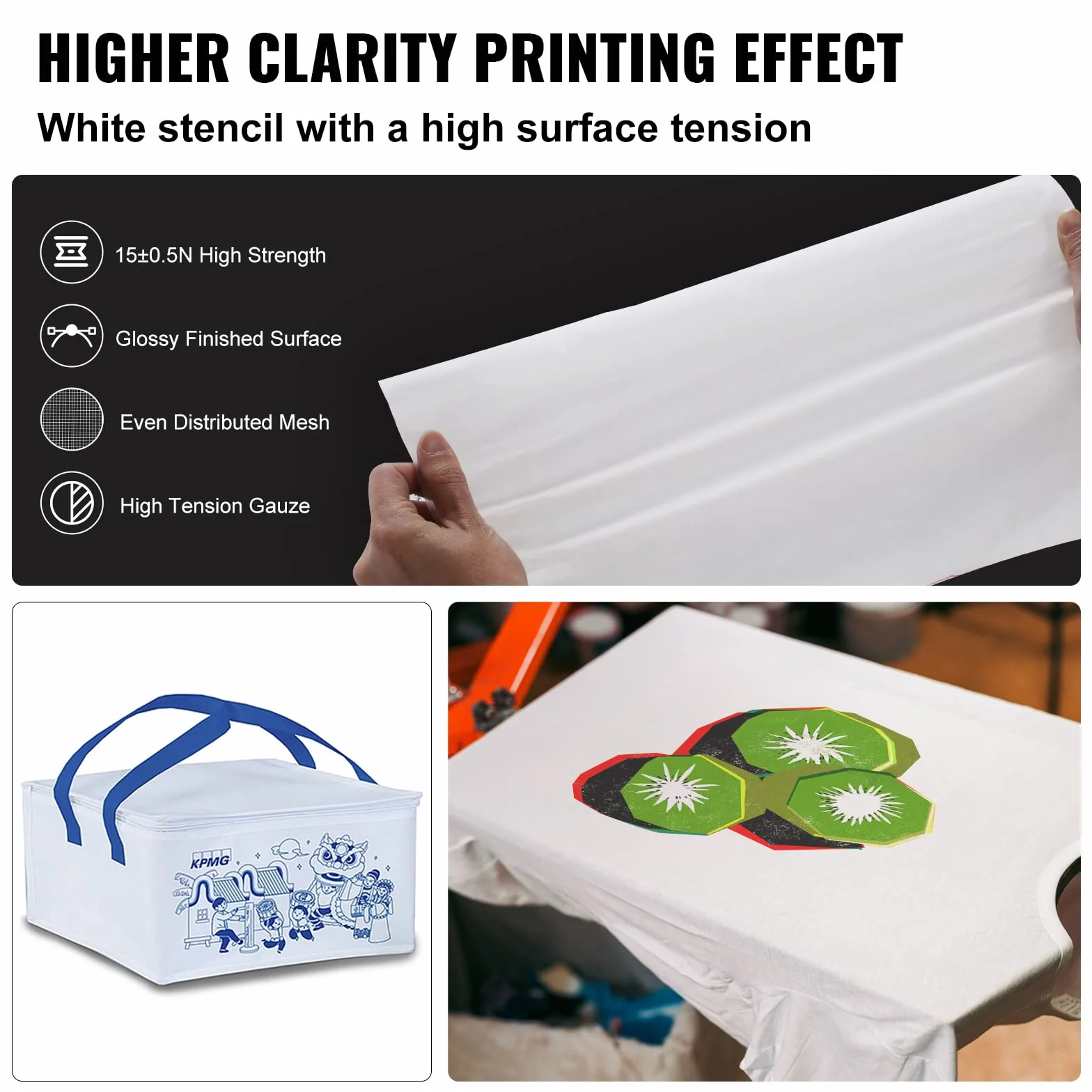 VEVOR Kit di Telaio per Stampa Serigrafica Lega di Alluminio 25,4 x 35,6cm 110 Maglie Pulizia Facile, Telaio Serigrafico 6 Pezzi per Macchina di Stampa Serigrafica Spessore 2,5cm Quantità Maglie 110