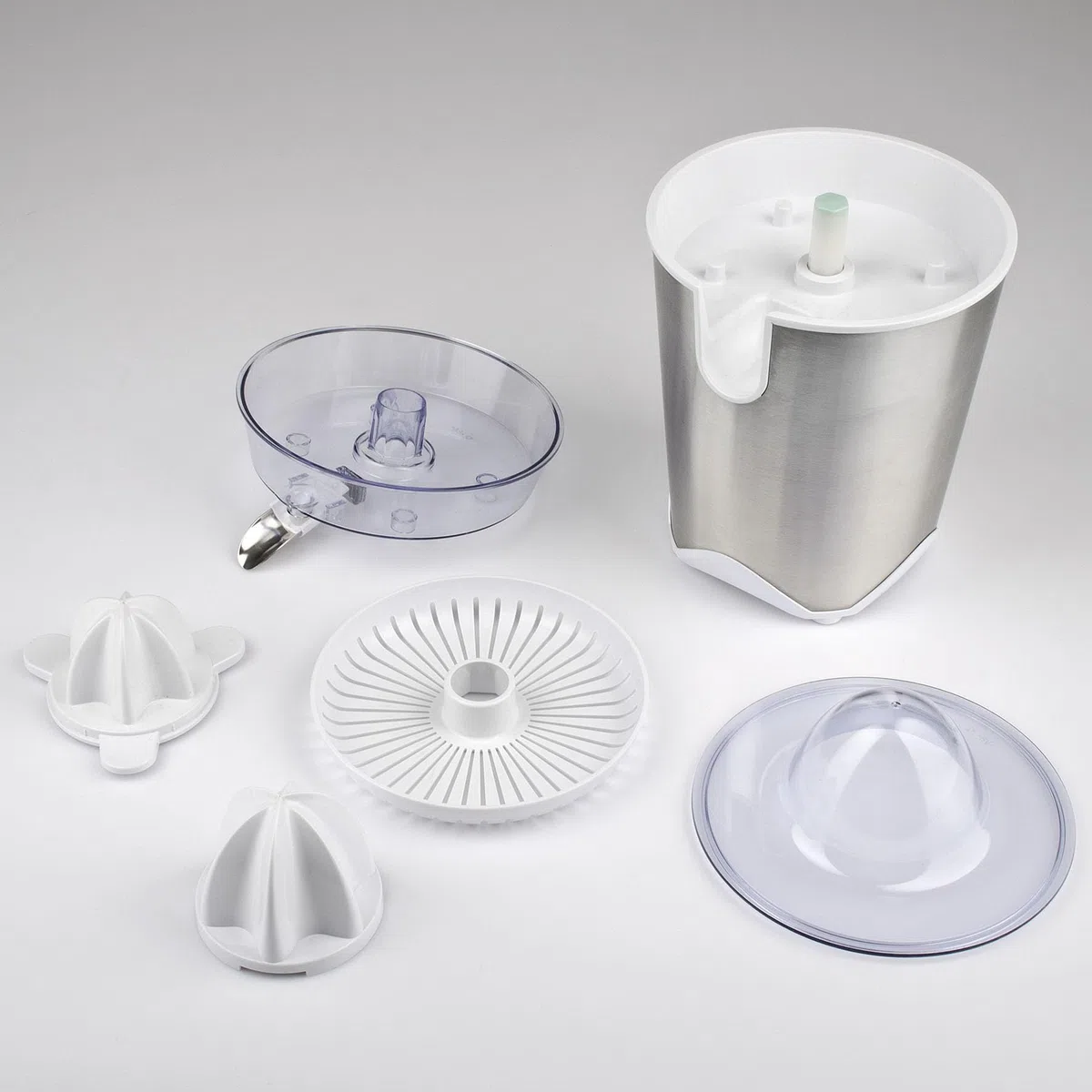 Girmi SR5400 Spremiagrumi, Capacità 150cc, 60 W, Due coni per agrumi, Beccuccio anti-goccia inox, Corpo Inox