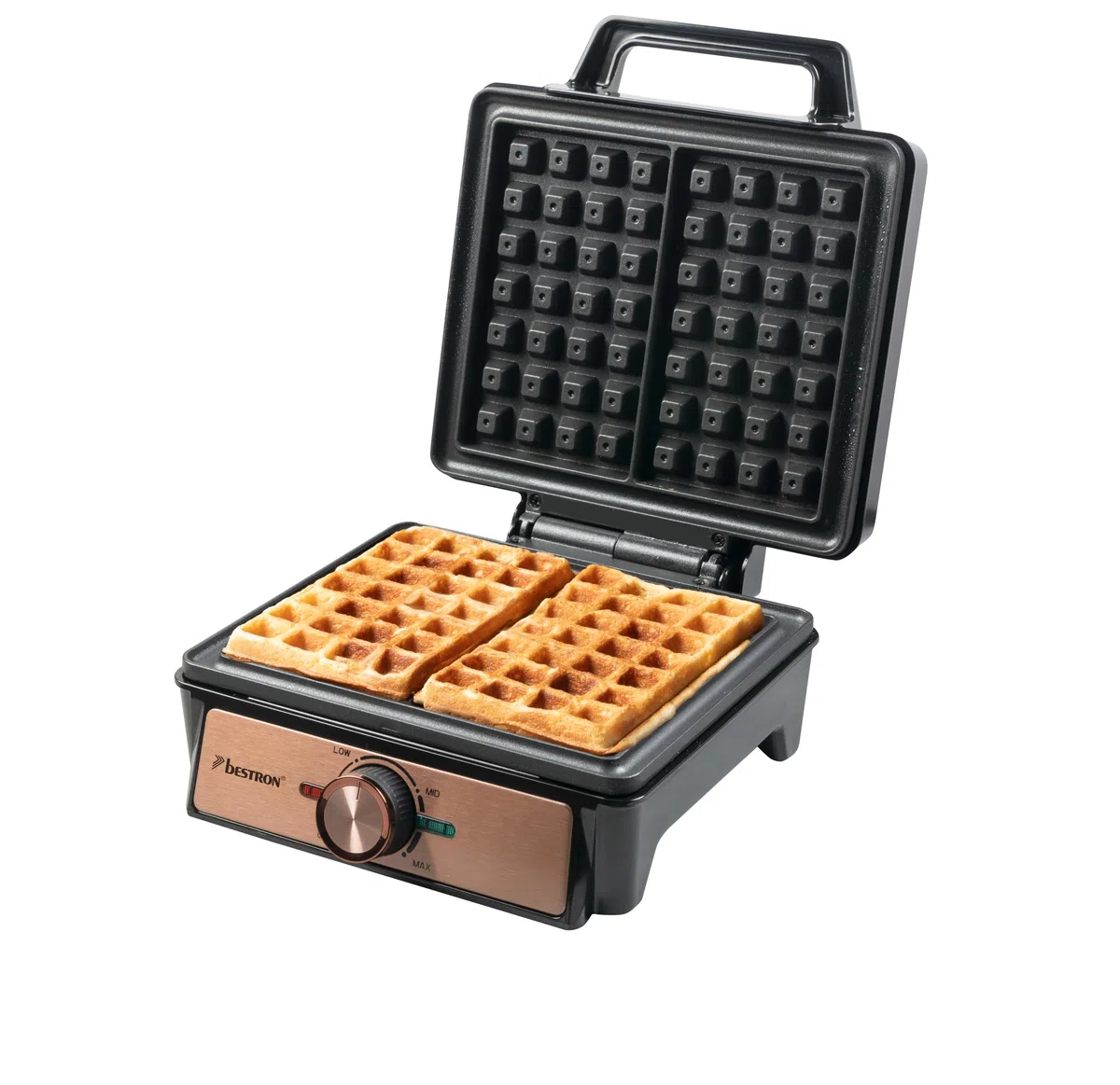 Bestron AWM100CO - Piastra per waffle, in acciaio