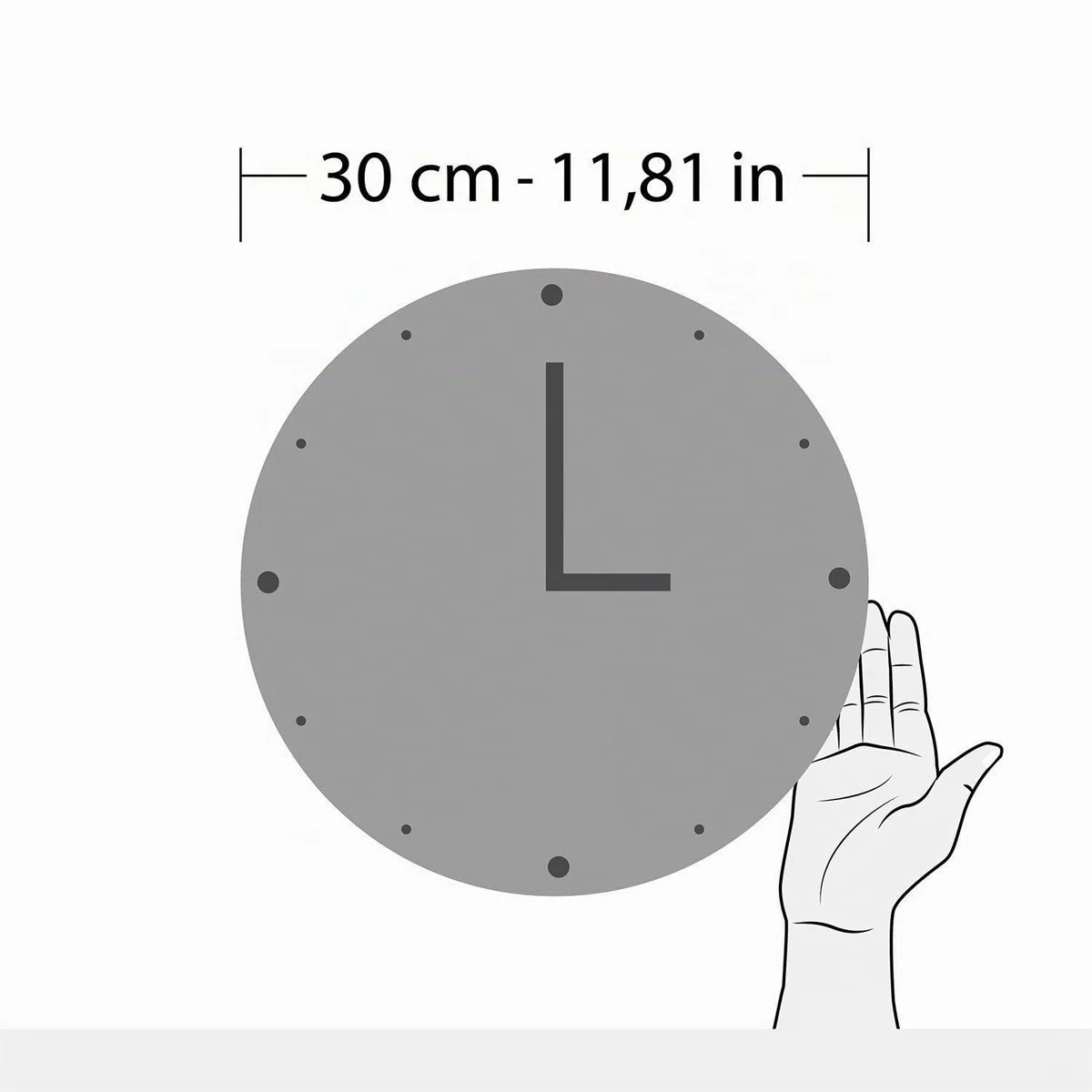Giallobus - Orologio Linea Basic - Banksy - Bimba palloncino rosso - Legno Mdf - Basic 30x30 - Meccanismo silenzioso - Pronto da appendere - Orologi moderni