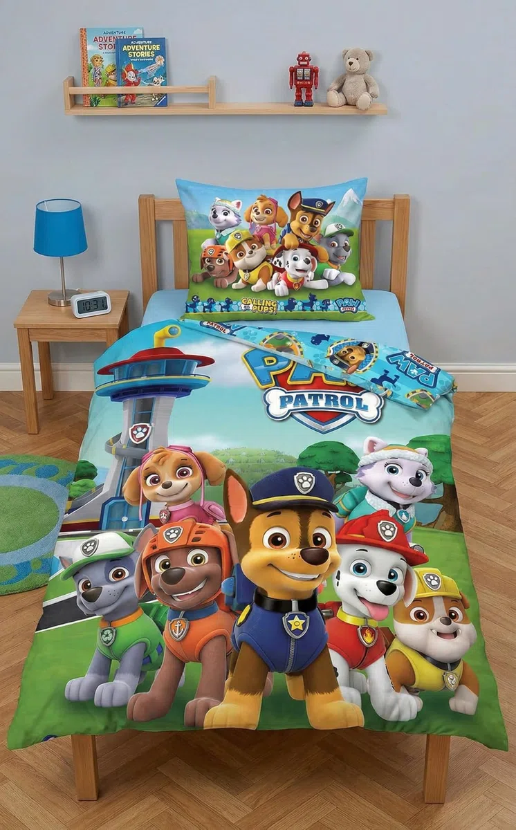 Parure da letto Pat Patrol Calling All Pups – copripiumino 140 x 200 cm + federa 65 x 65 cm