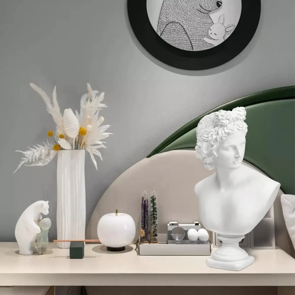 Norrclp Statua greca di Apollo 32 cm – Busto romano classico – mitologia greca – Scultura per la decorazione della casa