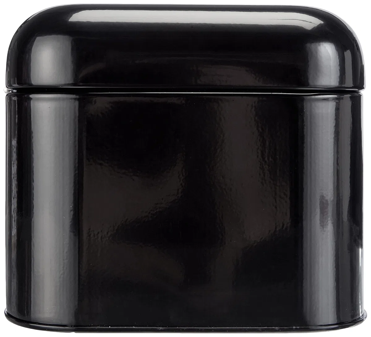 Echtwerk Contenitore retro in metallo con finestra a vista, salvaspazio, cestino pane coperchio, nero 30x20x16,5 cm