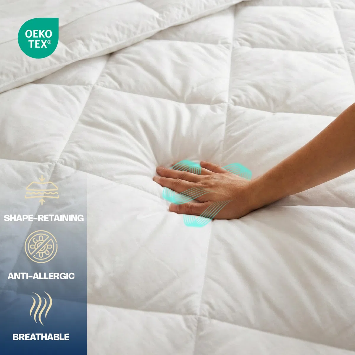 SuperKissen24. Piumino in Microfibra 160x200 cm - Trapunta Matrimoniale per Tutte Le Stagioni - Lavabile in Lavatrice, Anallergico - OEKO-TEX Standard 100 - Good Sleep Bianco